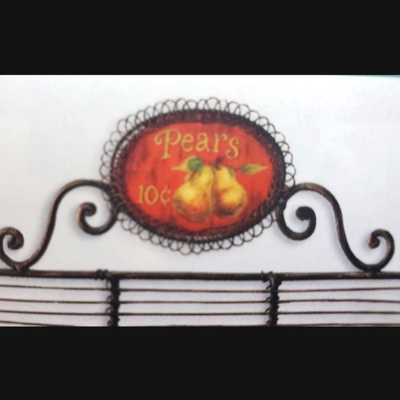 Home Interiors Metal Fruit Stand Wall Basket New in box - Picture 3 of 7